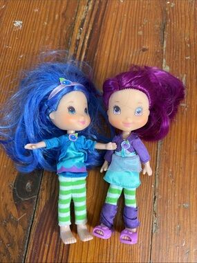 Strawberry Shortcake & Plum Pudding Mini Dolls - Set‎ of 2 Y2K